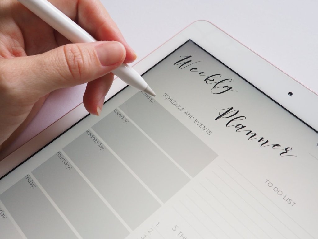 Scheduling and planning on an ipad